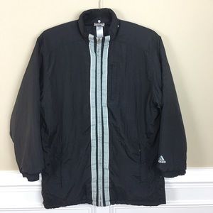 Vintage adidas nylon puff quilted coat jacket XL